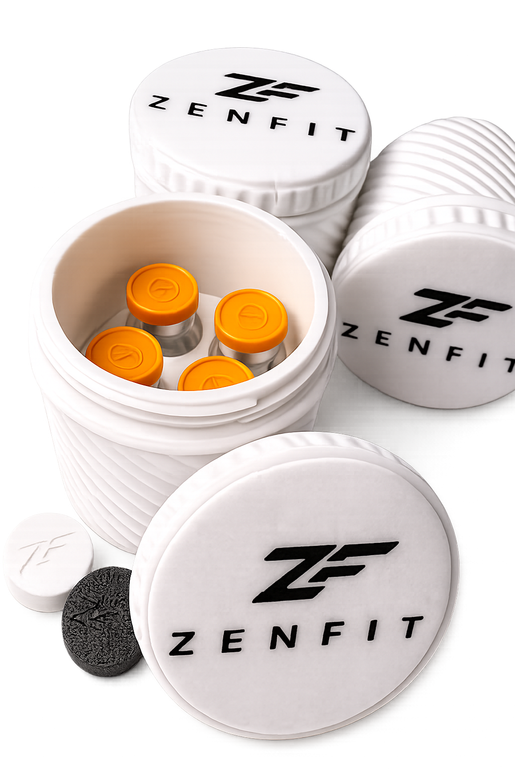 Porta-Frascos Premium ZENFIT para 4 Ampolas 3mL – Branco