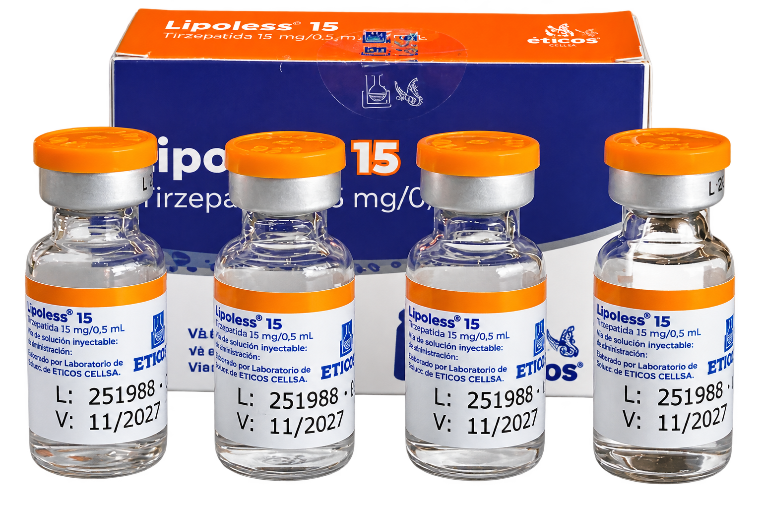 Lipoless 15mg (4 Vials)
